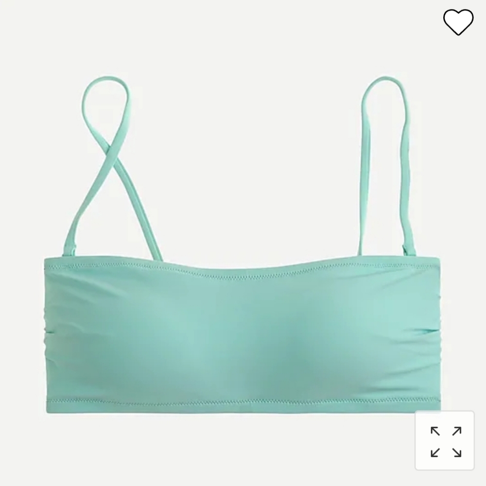 J. Crew Bandeau bikini top Sunwashed Aqua M